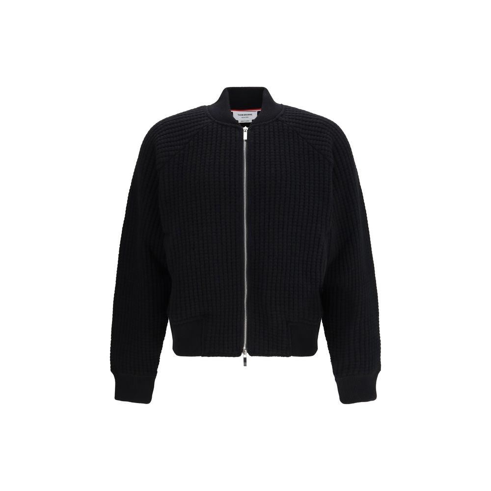 Thom Browne Black Wool Bomber Thom Browne