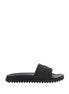 Fendi Black Rubber Flat Sandals Fendi