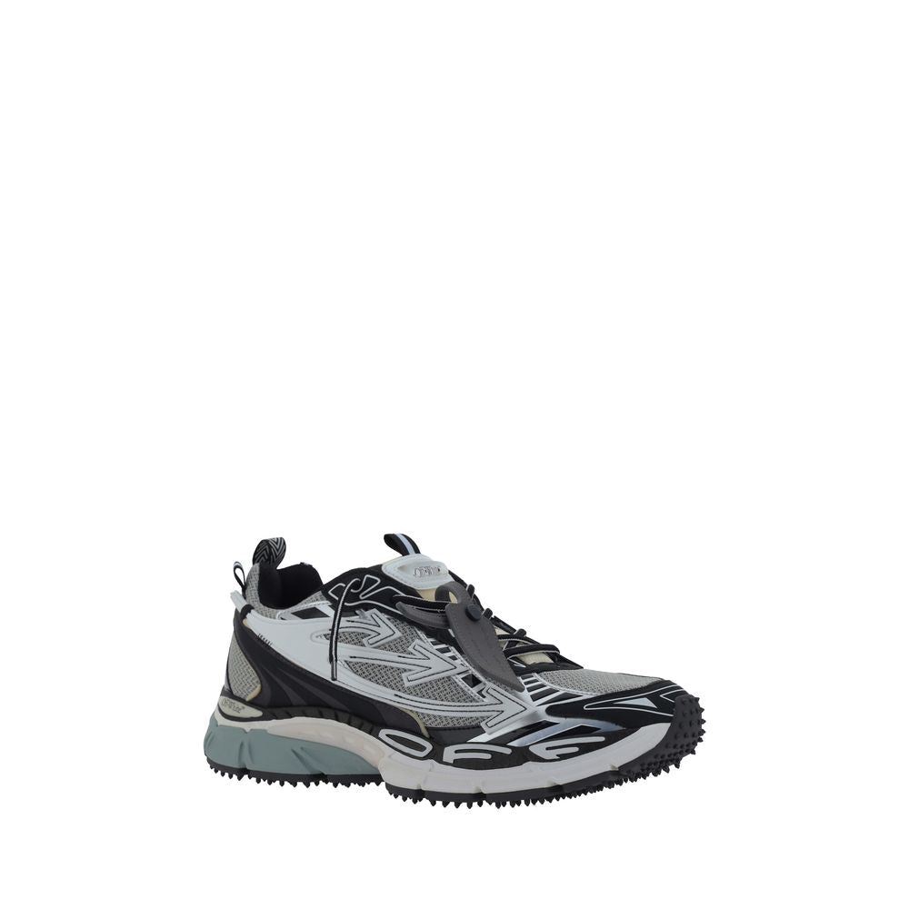 Off-White Gray Polyester Athletic Sneakers Off-White