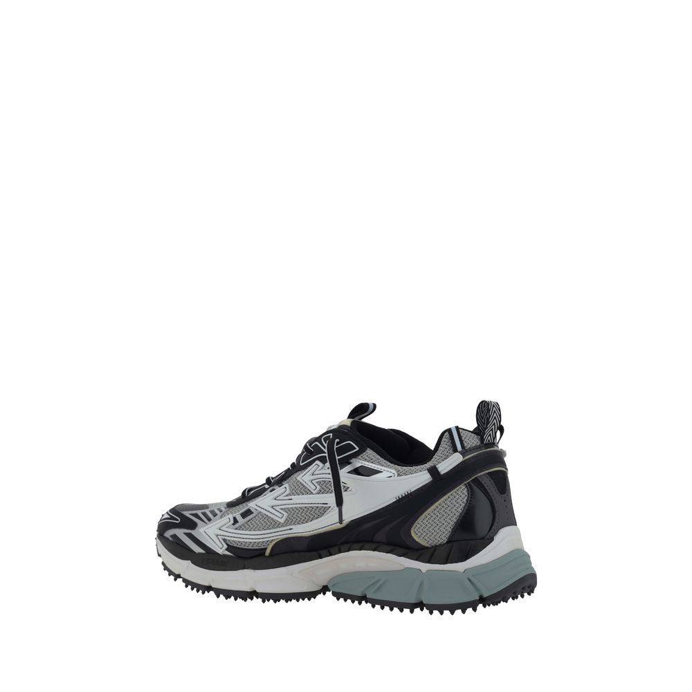 Off-White Gray Polyester Athletic Sneakers Off-White