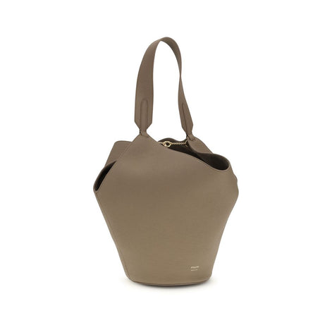 Khaite Beige Calf Leather Bos Taurus Shoulder Bag Khaite
