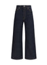 Khaite Blue Cotton Straight-Leg Jeans Khaite