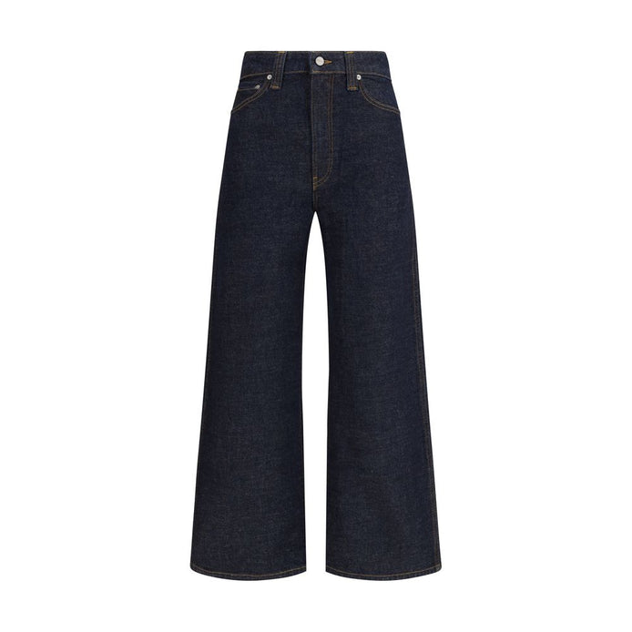 Khaite Blue Cotton Straight-Leg Jeans Khaite