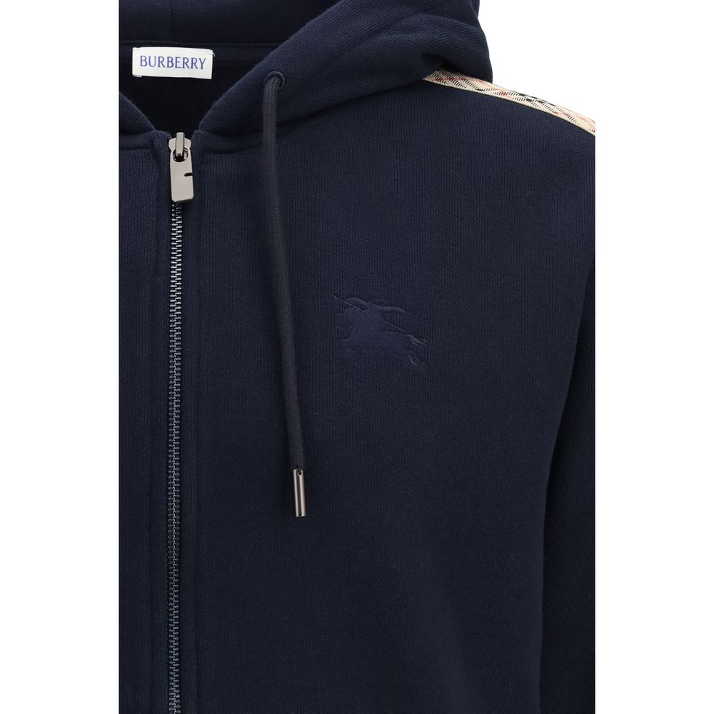 Burberry Blue Cotton Sweatshirt Burberry