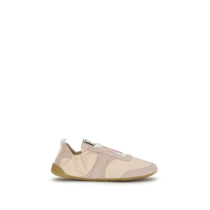 Chloé Beige Nylon Athletic Sneakers Chloé