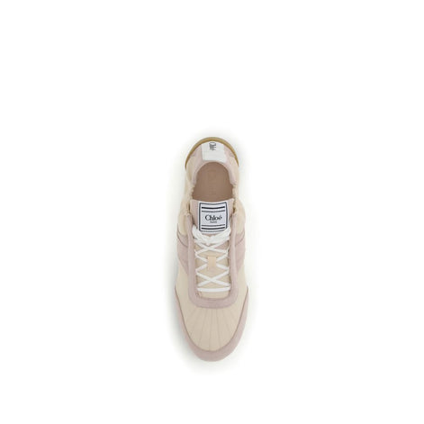 Chloé Beige Nylon Athletic Sneakers Chloé