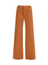 Chloé Brown Cotton Flared Pants Chloé