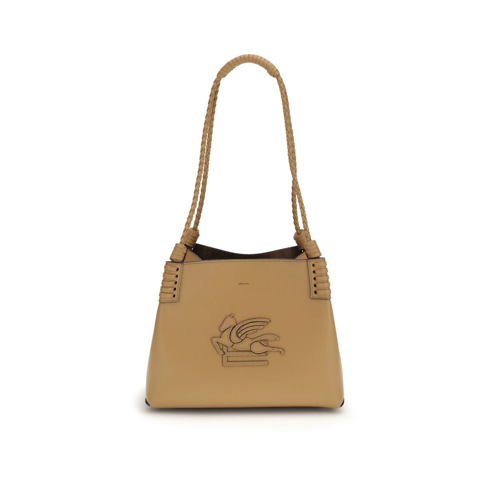 Etro Beige Calf Leather Bos Taurus Shoulder Bag Etro