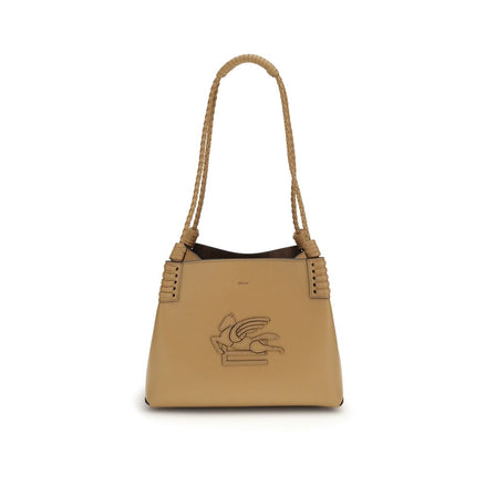 Etro Beige Calf Leather Bos Taurus Shoulder Bag Etro