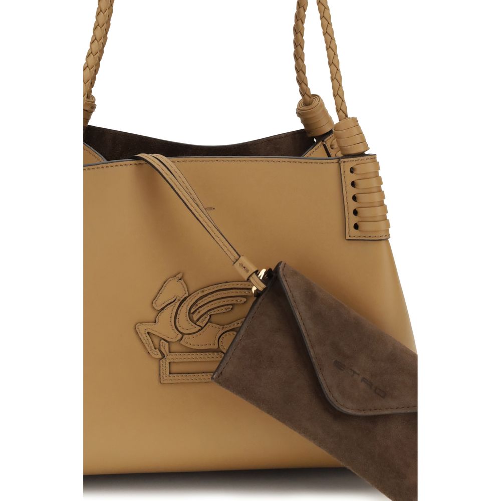 Etro Beige Calf Leather Bos Taurus Shoulder Bag Etro