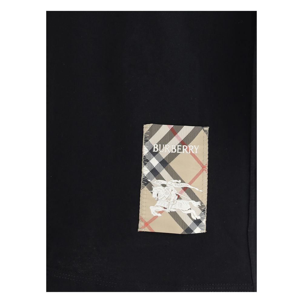 Burberry Black Cotton T-Shirt Burberry