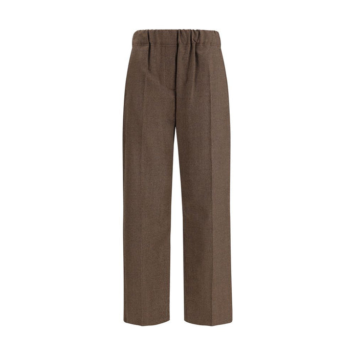 Max Mara Brown Wool Casual Pants Max Mara