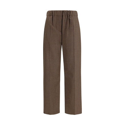 Max Mara Brown Wool Casual Pants Max Mara
