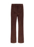 Max Mara Bordeaux Cotton Cropped Pants Max Mara