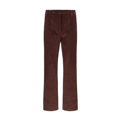 Max Mara Bordeaux Cotton Cropped Pants Max Mara