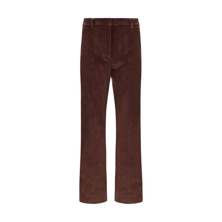 Max Mara Bordeaux Cotton Cropped Pants Max Mara