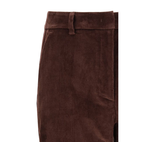 Max Mara Bordeaux Cotton Cropped Pants Max Mara