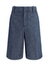 Jil Sander Blue Cotton Bermuda Shorts Jil Sander