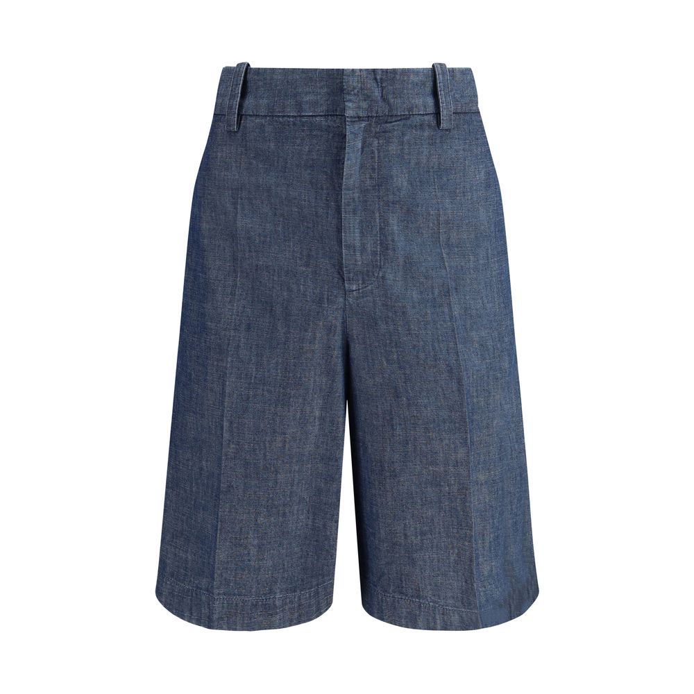 Jil Sander Blue Cotton Bermuda Shorts Jil Sander