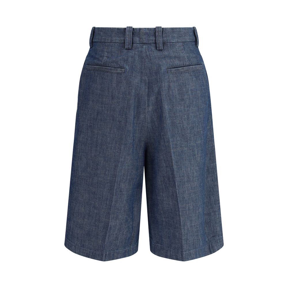 Jil Sander Blue Cotton Bermuda Shorts Jil Sander