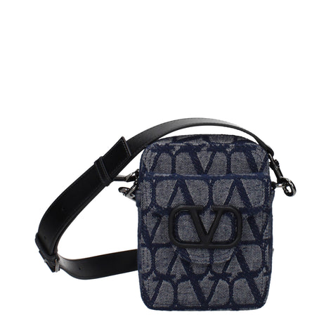 Valentino Garavani Blue Fabric Crossbody Bag Valentino Garavani