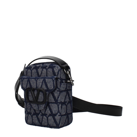 Valentino Garavani Blue Fabric Crossbody Bag Valentino Garavani