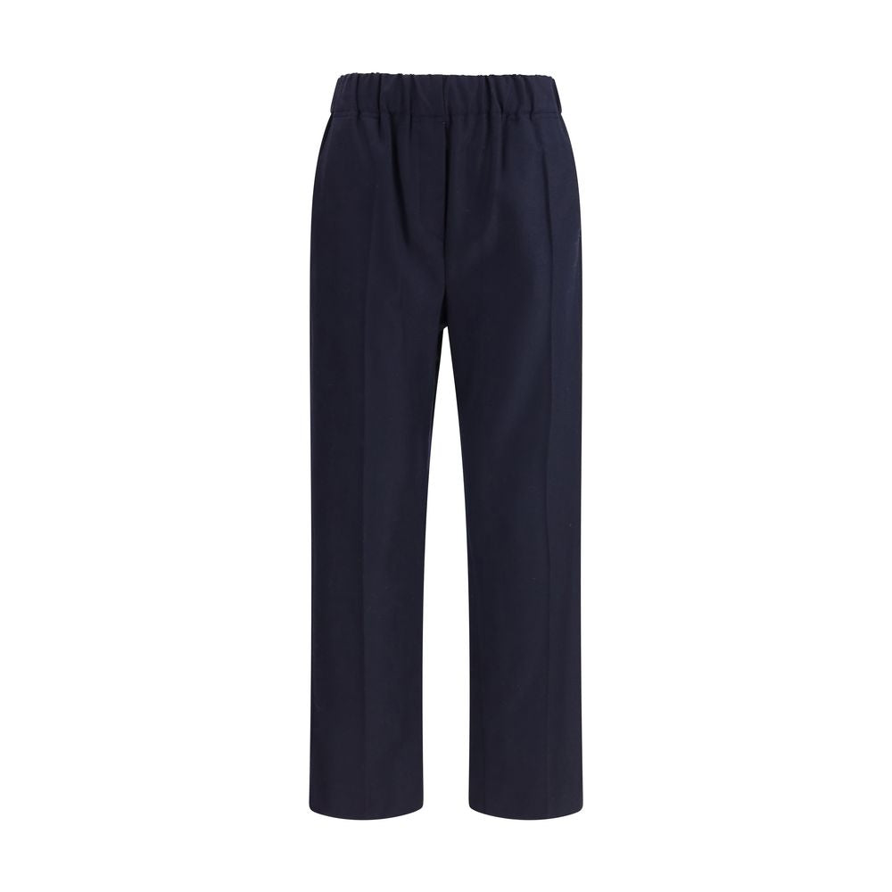 Max Mara Black Cotton Casual Pants Max Mara