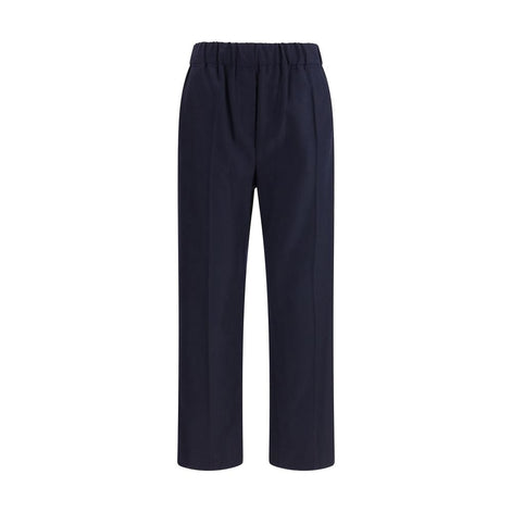Max Mara Black Cotton Casual Pants Max Mara