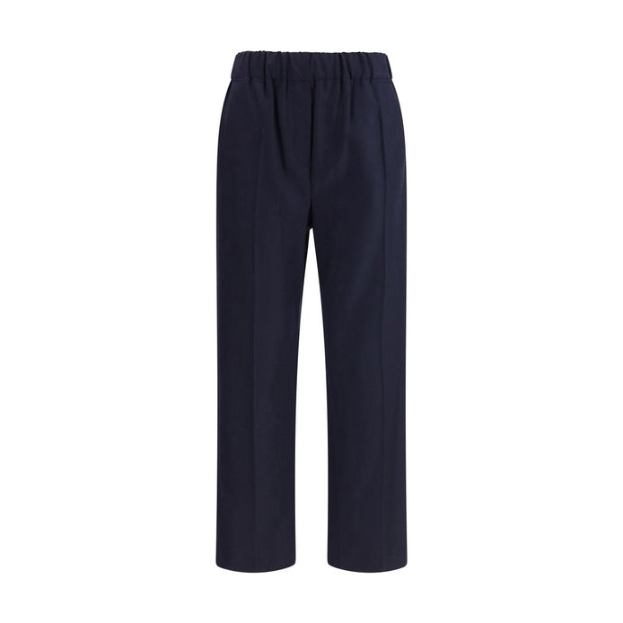 Max Mara Black Cotton Casual Pants Max Mara