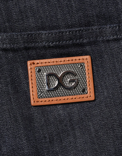 Dolce & Gabbana Black Cotton Stretch Skinny Denim Men Jeans Dolce & Gabbana