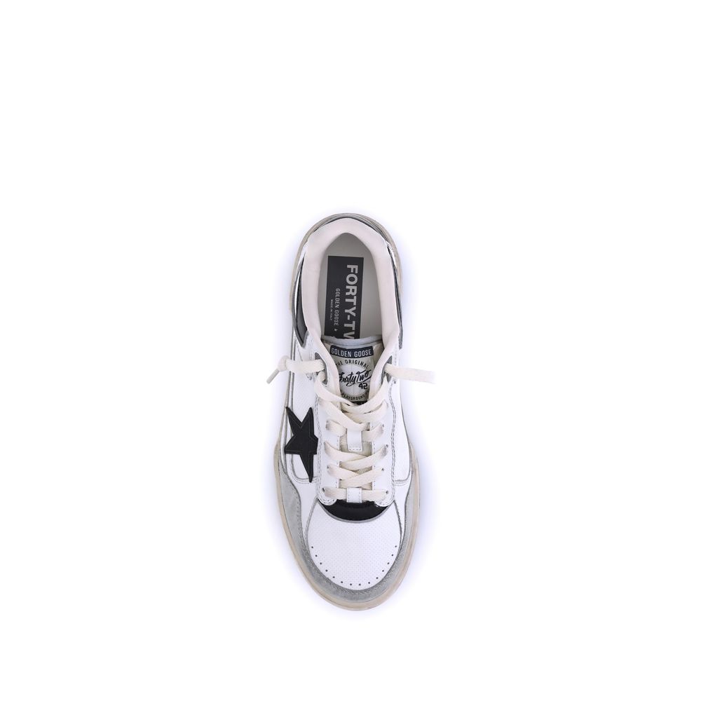 Golden Goose White Calf Leather Bos Taurus Chunky Sneakers Golden Goose
