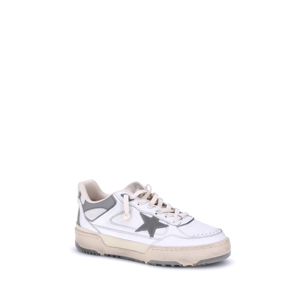 Golden Goose Gray Calf Leather Bos Taurus Chunky Sneakers Golden Goose