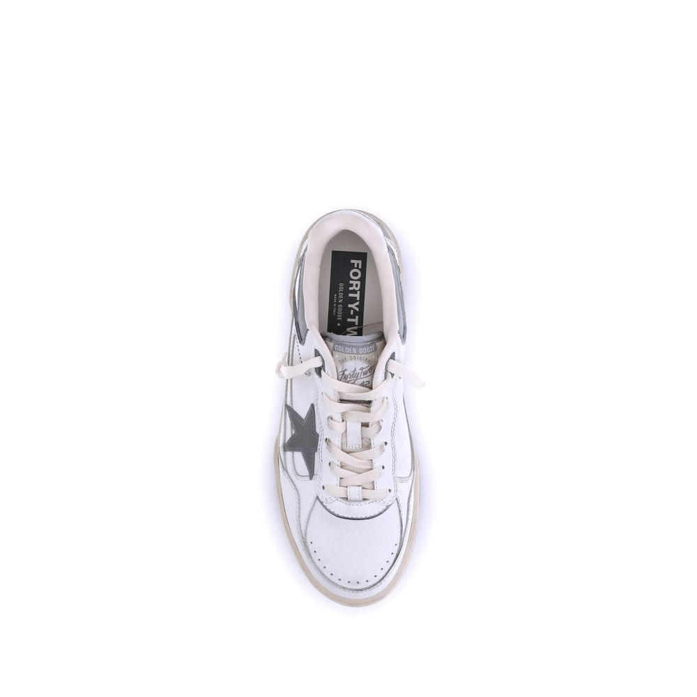Golden Goose Gray Calf Leather Bos Taurus Chunky Sneakers Golden Goose