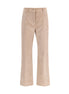 Max Mara Beige Cotton Casual Pants Max Mara