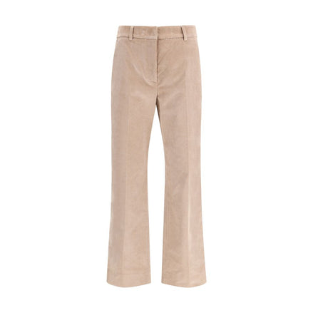 Max Mara Beige Cotton Casual Pants Max Mara