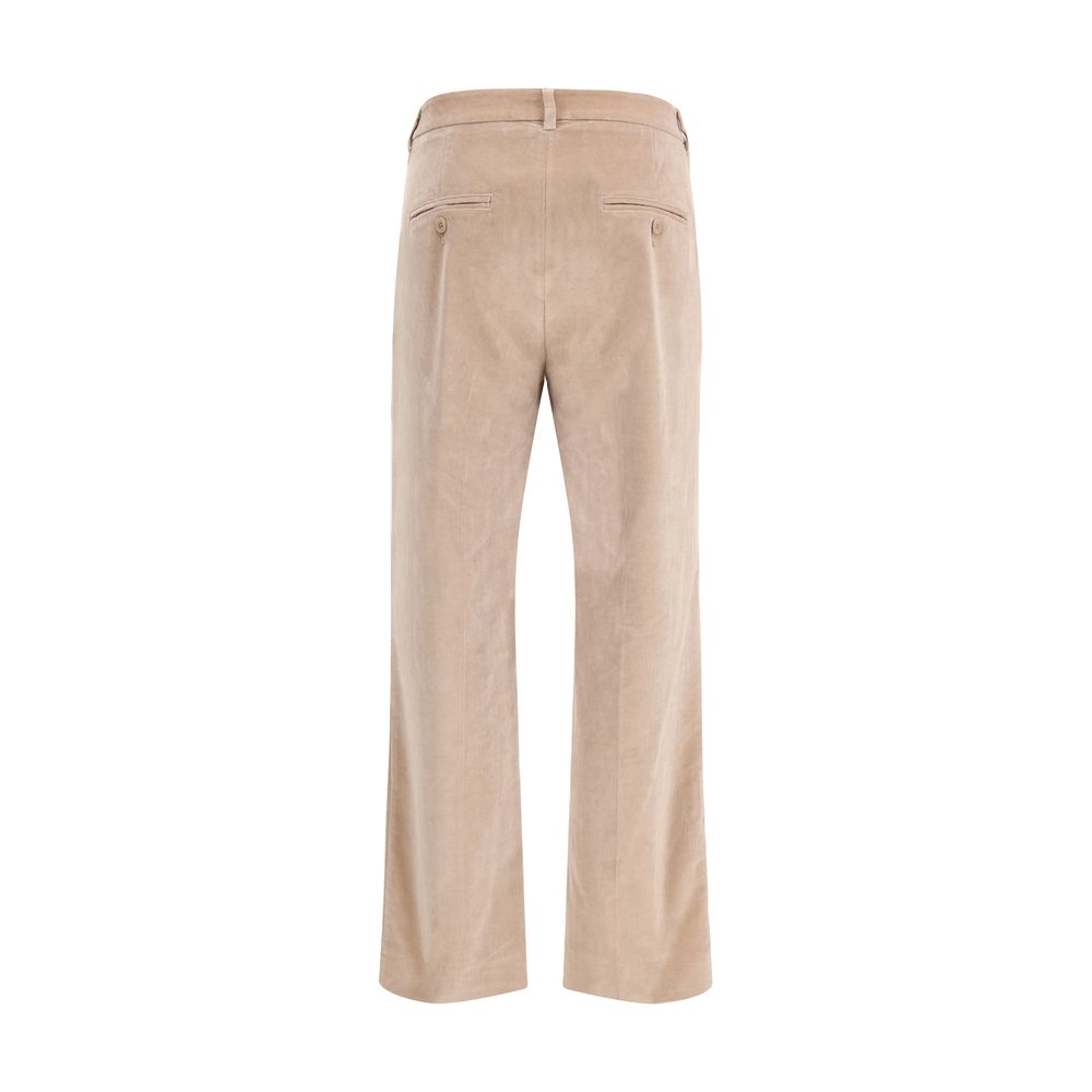 Max Mara Beige Cotton Casual Pants Max Mara