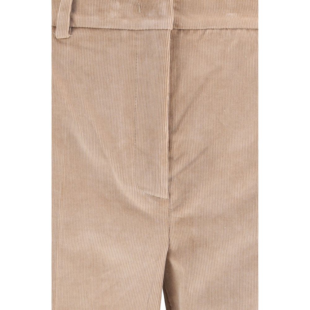 Max Mara Beige Cotton Casual Pants Max Mara