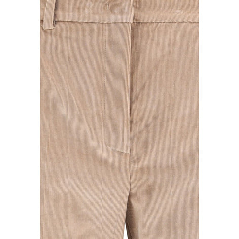 Max Mara Beige Cotton Casual Pants Max Mara
