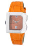 Laura Biagiotti Orange Leather Bracelet Watch Laura Biagiotti