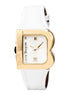 Laura Biagiotti White Leather Dress Watch Laura Biagiotti
