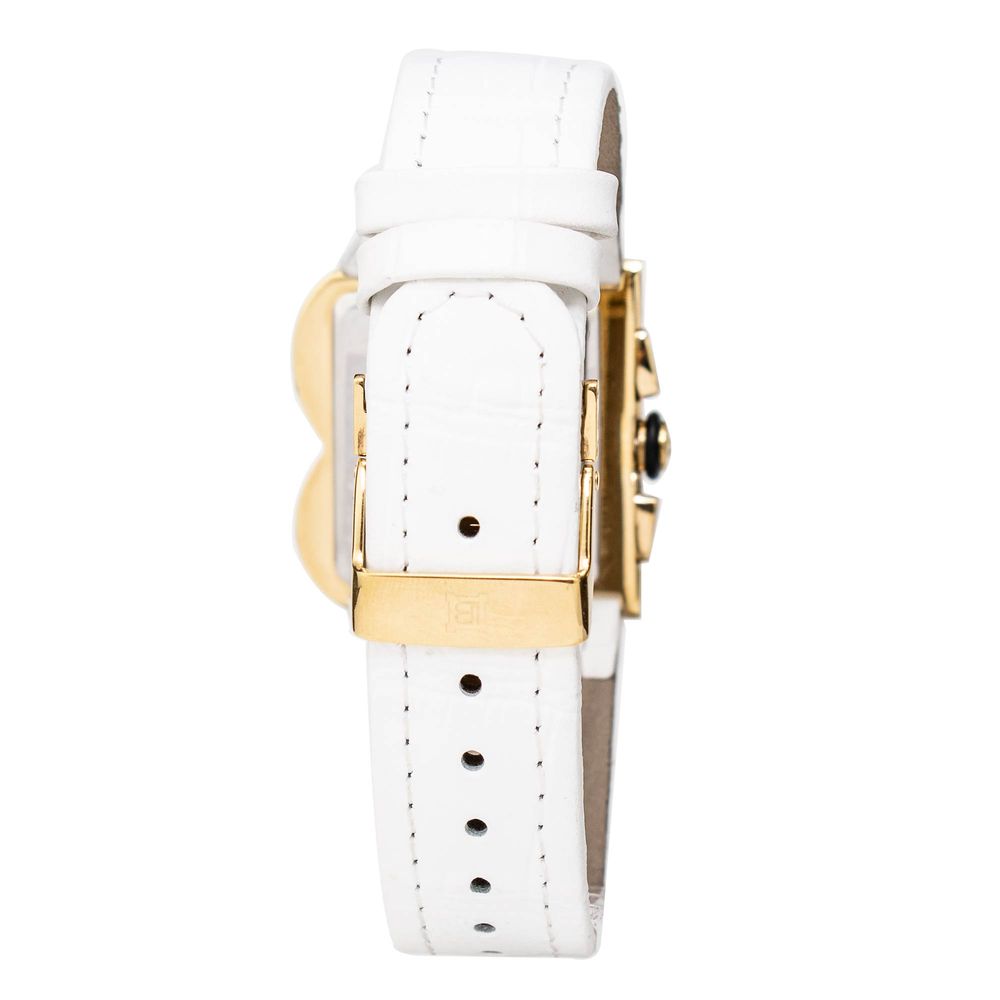 Laura Biagiotti White Leather Dress Watch Laura Biagiotti