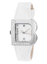Laura Biagiotti White Leather Dress Watch Laura Biagiotti