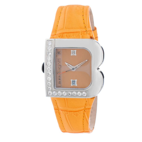 Laura Biagiotti Orange Leather Dress Watch Laura Biagiotti