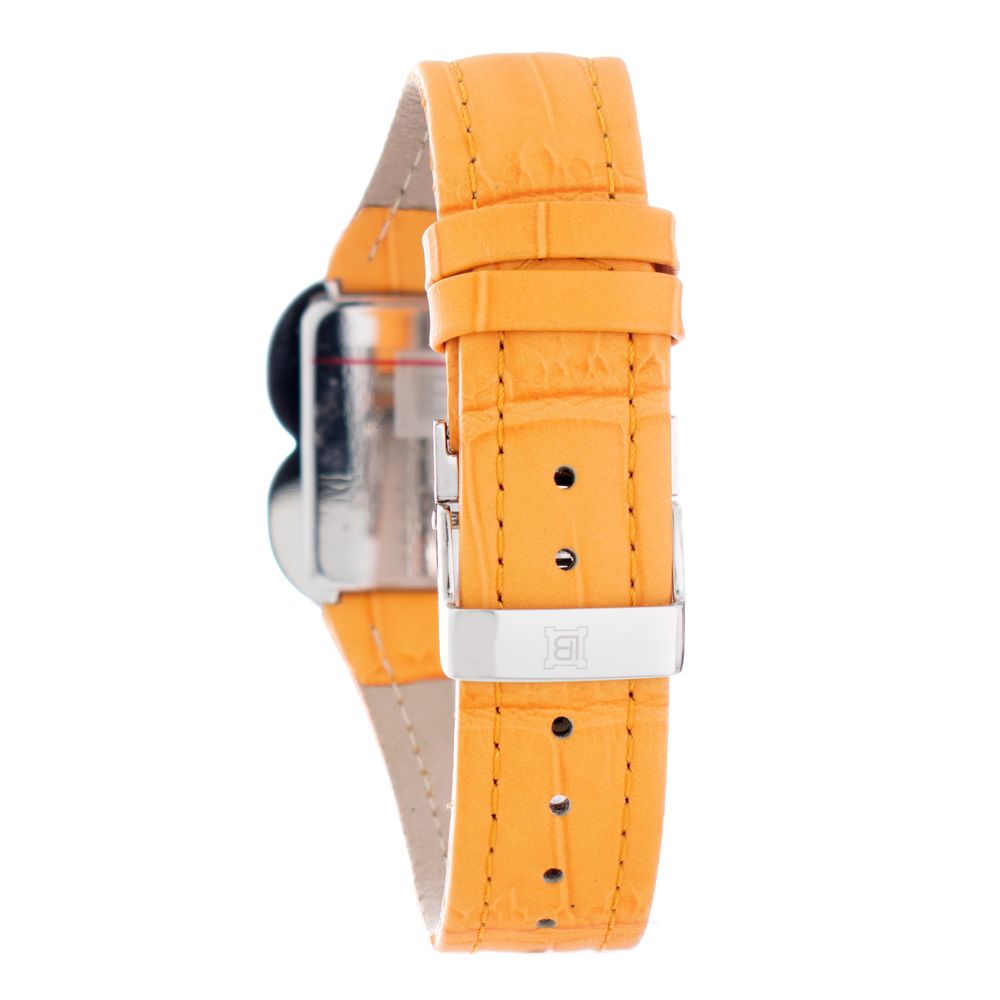 Laura Biagiotti Orange Leather Dress Watch Laura Biagiotti