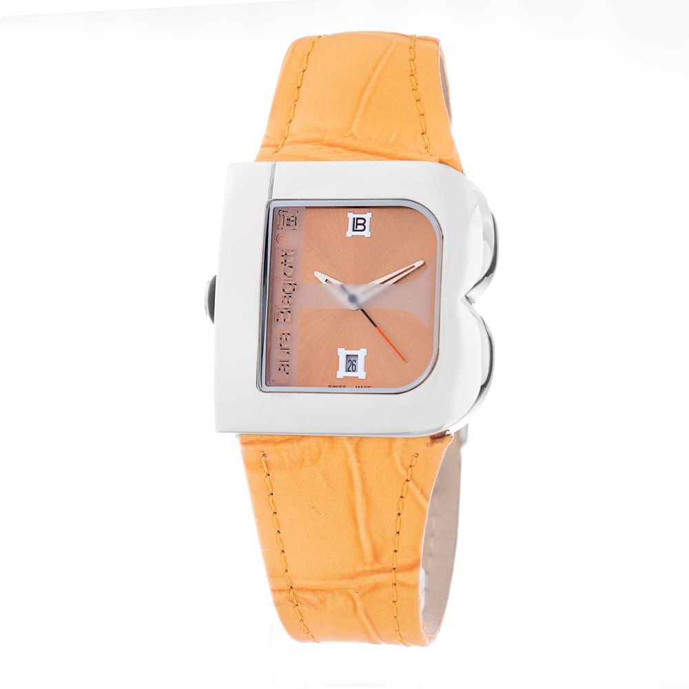 Laura Biagiotti Orange Leather Dress Watch Laura Biagiotti