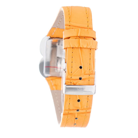 Laura Biagiotti Orange Leather Dress Watch Laura Biagiotti