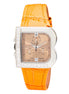 Laura Biagiotti Orange Leather Dress Watch Laura Biagiotti