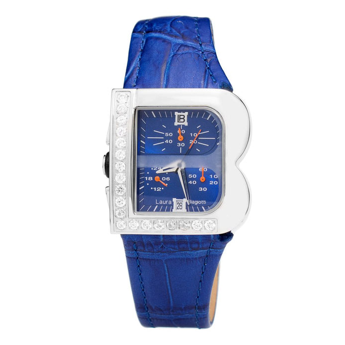 Laura Biagiotti Blue Leather Bracelet Watch Laura Biagiotti