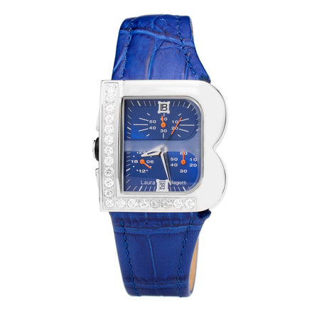 Laura Biagiotti Blue Leather Bracelet Watch Laura Biagiotti