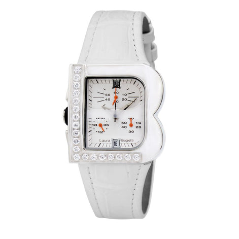 Laura Biagiotti White Leather Dress Watch Laura Biagiotti